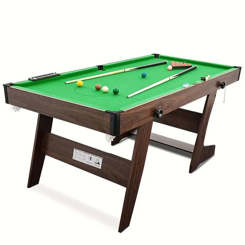 6ft Foldable Snooker / Pool /Billiards Table with Balls and Cues, free shipping! - Image 1 of 4