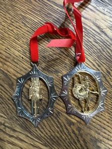 2 Reed & Barton Nutcracker Series Christmas Ornaments- Nutcracker Dancers - Picture 1 of 4