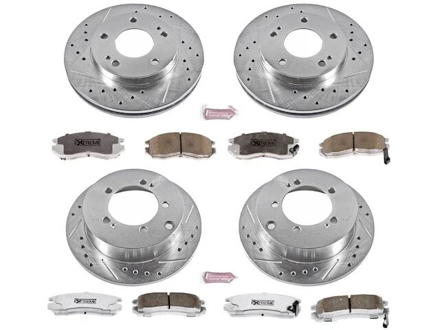 Kit de pastilha de freio dianteiro e traseiro e rotor para 1990-1994 Mitsubishi Eclipse QX883XN - Imagem 1 de 1