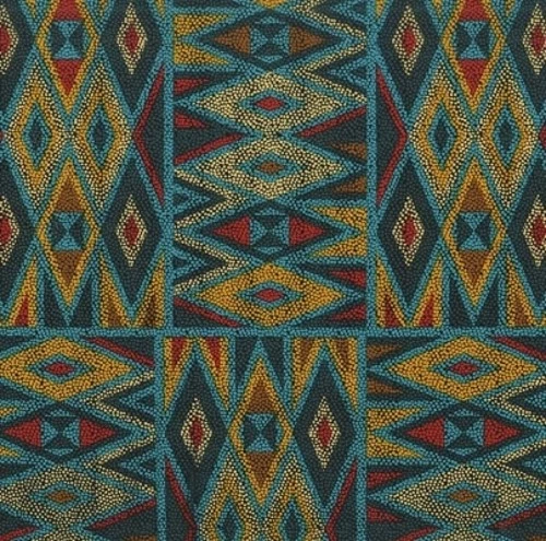 Michael Miller Desert Nights DC7526 Turquoise Beaded Patchwork  BTY Cotton Fab — 第 1/1 张图片