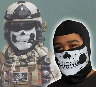 Skull Balaclava Biker Motorcycle Cycling Full Face Mask Skeleton Halloween - Image 1 of 4