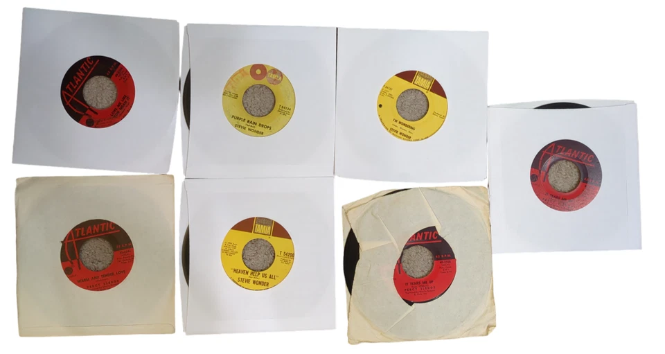 Lot of 7 Northern Soul 45 RPM Records Percy Sledge Stevie Wonder Atlantic Tamla - Image 1 of 4