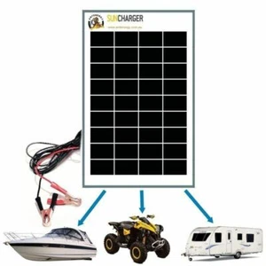 20W 12V MONO SOLAR PANEL REGULATOR TRICKLE BATTERY CHARGER RV AGM Complete Kit - Picture 1 of 5