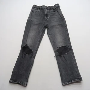 Abercrombie & Fitch Ankle Straight Ultra High Rise Jeans 4 / 27 Distressed Grey - Picture 1 of 13