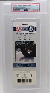 Mariano Rivera 1,000 Strikeout Milestone Ticket Stub Yankees PSA 2009 Mariners - Picture 1 of 13
