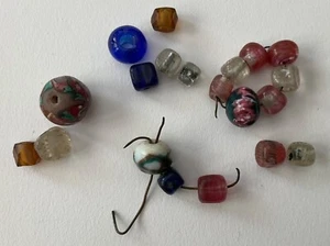 20 Vintage Glass Beads for Lacemaking Bobbins. - Picture 1 of 2