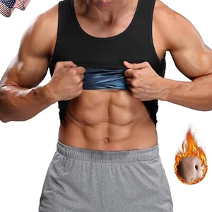 Men's Gynecomastia Compression Tank Top Sweat Vest Fitness Body Shaper Shirt USA - Picture 1 of 21