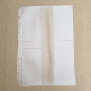 A5 4 Slots Plastic Envelope Document Card Storage Insert Refill Organiser #AU - Picture 1 of 6