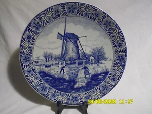 LBC C3 ANCIEN PLAT ASSiETTE DECORATIVE DELFTS BLAUWS HOLLAND CHEMKEFA 29CM 1,3KG - Picture 1 of 5