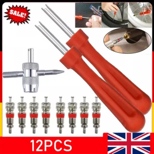 Tyre Valve Core Remover Repair-Tool Key Car Bike Quad Van Trailer Motorbike Caps - Picture 1 of 11