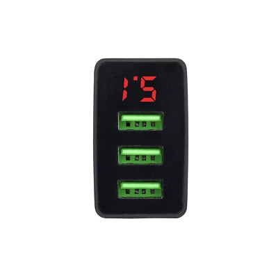 Высокоскоростное настенное зарядное устройство с 3 розетками, универсальное зарядное устройство USB для iPhone iPad Samsung - Изображение 1 из 4