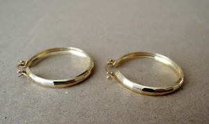 Ohrschmuck , Ohrringe , gr. Creolen , 585 er Gold " ARPAS " - Bild 1 von 4