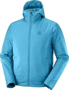 Salomon Men Outrack Insulated Hoodie Jacket Barrier Reef Blue YKK Zip XL - Bild 1 von 9