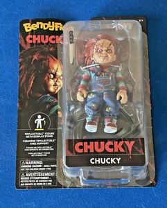 BendyFigs Chucky Noble Collection Toys Bendable Posable Action Figure with Stand - Picture 1 of 2