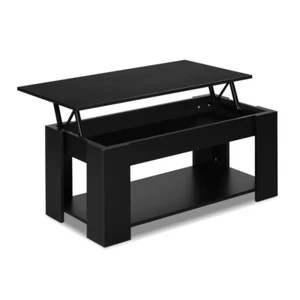 Artiss Coffee Table Lift-top Coffee Table Black - Picture 1 of 7