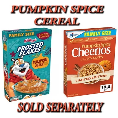 Calabaza Especia Copos Esmerilados Calabaza Especias Cheerios Tamaño Familiar Cereal Desayuno Foto 1 de 4