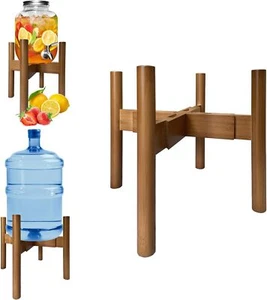 Adjustable Drink Dispenser Holder (6-11 Inch), For 6-11" Dispenser, Walnut - Picture 1 of 7