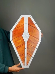 Medieval Wooden Viking Templar Shield Authentic Cosplay & Battleworn Shield - Picture 1 of 7
