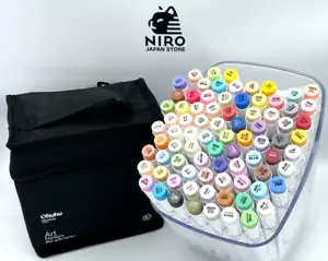 Ohuhu Marker Pens 80 Colors Fine /Brush Tips Set - Pastel Illustration - Picture 1 of 20