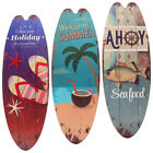 3 Pcs Surfboard Wooden Sign Outdoor Decor Beach Signs Decorative Plaque