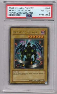 BEAST OF TALWAR YUGIOH UNLIMITED EDITION HOLOFOIL PSV-103  NM-MT 8  2002 - Image 1 of 2