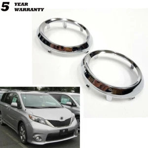 Fog Driving Light Lamp Trim Bezel FOR Toyota Sienna SE 2011-2017 Chrome LH & RH - Picture 1 of 10