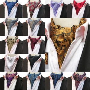 Cravatta uomo elegante fiori paisley floreale ascot cravatte sciarpe cravatte classiche - Foto 1 di 18