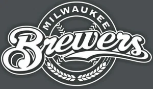 DECALCOMANIA MILWAUKEE BREWERS 18"x18" DIE CUT Jumbo Size ~ Cornhole White Wincraft - Foto 1 di 1