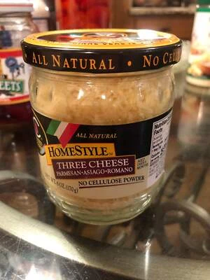 JOETLC 4C HomeStyle Three Cheese Grated Parmesan Asiago Romano 6 oz Jar Spaghetti
