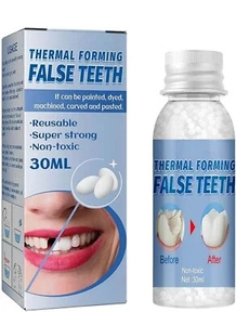 Kit Otturazione Denti, 30Ml Cemento per Denti, Granuli Di Riparazione Dei Denti  - Foto 1 di 5