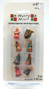 Mini  Nativity Figures Eight Christmas Decorations Micheal's NIP .75 Inch - Picture 1 of 3