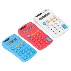 Mini Calculators Handheld 8 Digit W/LCD Display Sensitive Button Solar Batter YT - Picture 1 of 12