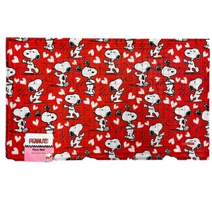 Peanuts Snoopy Valentines Outdoor Rubber Door Mat Rug 18X30” Red Hearts NEW - Picture 1 of 4