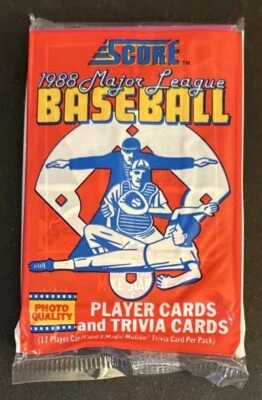 1988 Score Baseball Pack Mike Stanley Rangers Top Rob Ducey Blue Jays Rookie Bac - Image 1 of 2