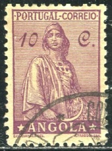 CC77 Angola Stamp Scott #245 Mythology Religion Goddess Ceres DAMAGE TOP PERF - Picture 1 of 2