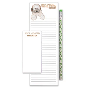 Wheaten Terrier To Do List Magnetic Shopping Pad Notepad & Pencil Gift Set - Picture 1 of 1