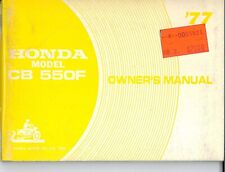 Honda 1977 Model CB550F Owner's Manual - c1976 - 3139004