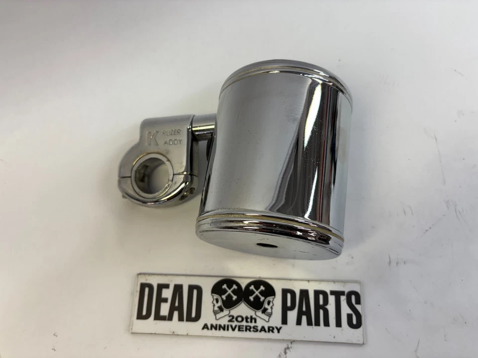 Braçadeira de guidão cromada Harley Kruzer Kaddy porta-garrafa copo bebida suporte - Imagem 1 de 4