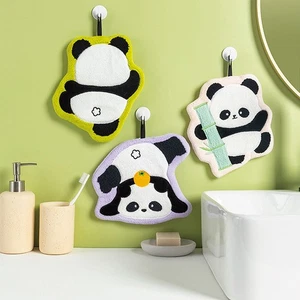 Cute Panda Hand Towel, Absorbent And Quick-Dry Towel, Thickened Towels - Picture 1 of 14