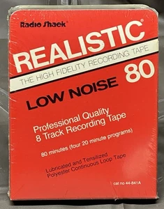 Nastro realistico vuoto 8 tracce basso rumore 80 min radio baracca vintage NOS - Foto 1 di 7