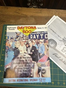 1971 Feb 14 Daytona 500 Racing Program Paul Goldsmith Promo Prints Autograph - Picture 1 of 8