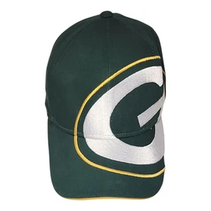 Green Bay Packers NFL Strapback Hat Large Letter Spellout Reebok Green Yellow  - Picture 1 of 7