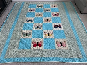 Handmade Vtg Patchwork Quilt - Picture 1 of 6