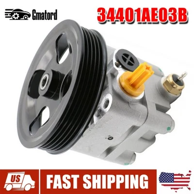 Power Steering Pump w/ Pulley 34401AE03B For 2000-2004 Subaru Legacy For Outback Foto 1 de 4