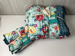 Pioneer Woman Sweet Romance Blossoms QUEEN QUILT AND SHAMS 90x92 - Picture 1 of 9