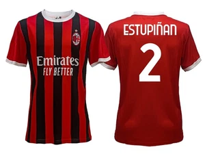 Camiseta oficial Estupinan AC Milan Home 2 Pervis adulto niño niño niño - Picture 1 of 7