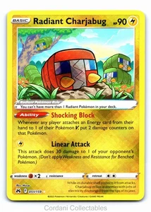 Radiant Charjabug 051/159 - Crown Zenith - Pokemon card - Near Mint - Foto 1 di 2