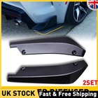 4x Gloss Black Universal Car Rear Bumper Protector Lip Diffuser Splitter Spoiler