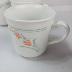 Lote de 8 tazas de café con guirnalda de melocotón Corning Corelle de colección - Imagen 1 de 16