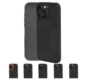 CoreEdge BlackGold Carbon Case – Magnetic Ready & Lens Protection for iPhone - Zdjęcie 1 z 13
